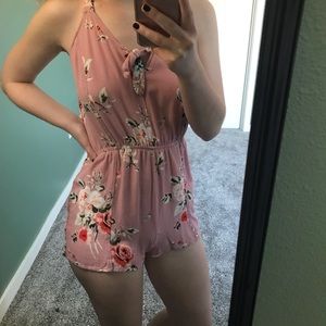 NWOT Floral Kendall and Kylie Halter Romper
